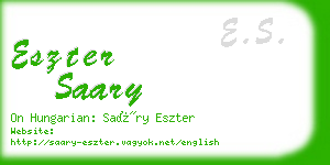 eszter saary business card
